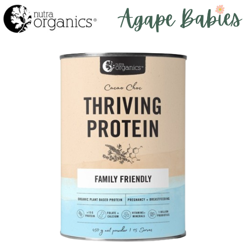 Nutra Organics Thriving Protein – Classic Cacao Choc 450g