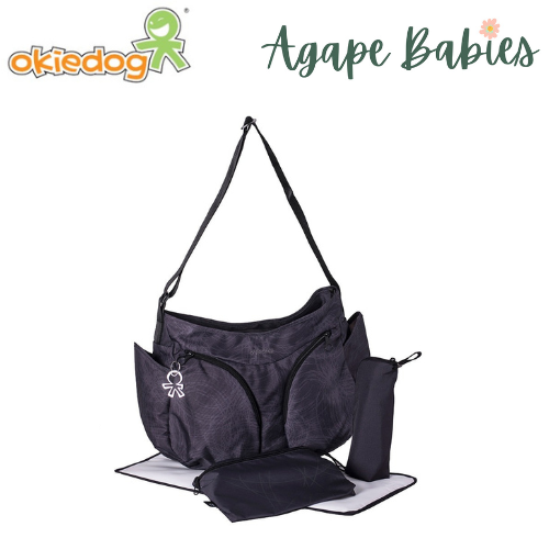 Okiedog Mondo Diaper Bag Scribbles Black