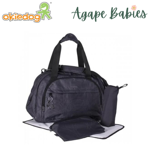 Okiedog Shuttle Diaper Bag Scribbles Black