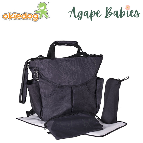 Okiedog Sumo Diaper Bag Scribbles Black