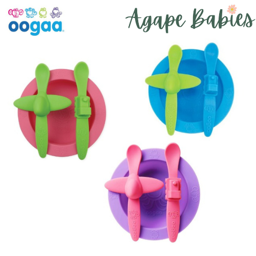 Oogaa Silicone Mealtime Set - 3 Colors!