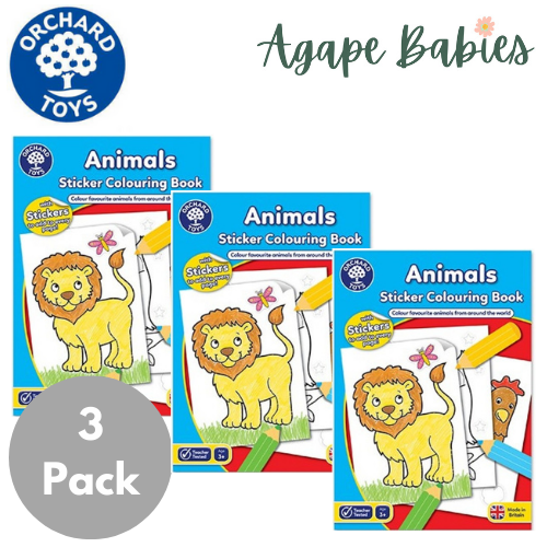 [3-Pack] Orchard Toys Animals Colouring Book