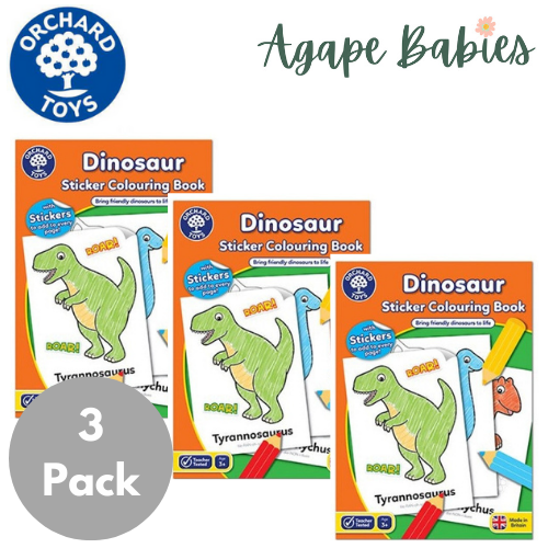 [3-Pack] Orchard Toys Dinosaurs Colouring Book