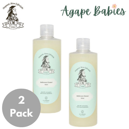 [2-Pack] Organic New Lifestyle Bathroom Cleaner- Mint Exp: