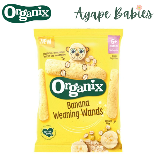 Organix Banana Weaning Wands, 25 g. Exp-07/24