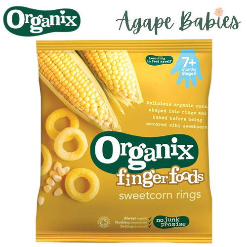 Organix Finger Foods Organic Sweetcorn Rings, 20 g. Exp: 03/24