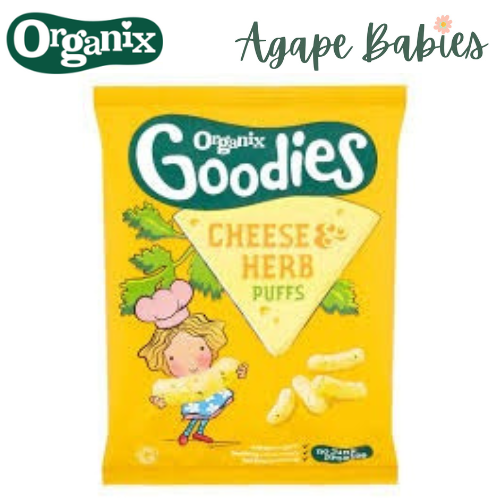 Organix Goodies Organic Cheese & Herb Puffs, 4 x 15 g. Exp: 03/18