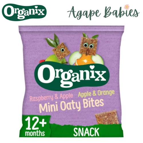 Organix Goodies Organic Mini Oaty Bites (Apple & Orange/Raspberry & Apple), 11 x 10 g.Exp-03/24