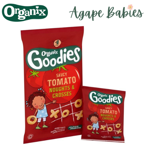 Organix Goodies Organic Saucy Tomato Noughts & Crosses, 4 x 15 g. Exp: 11/17