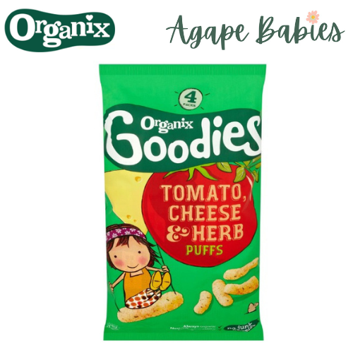 Organix Goodies Organic Tomato, Cheese & Herb Puffs, 4 x 15 g. Exp: 11/17