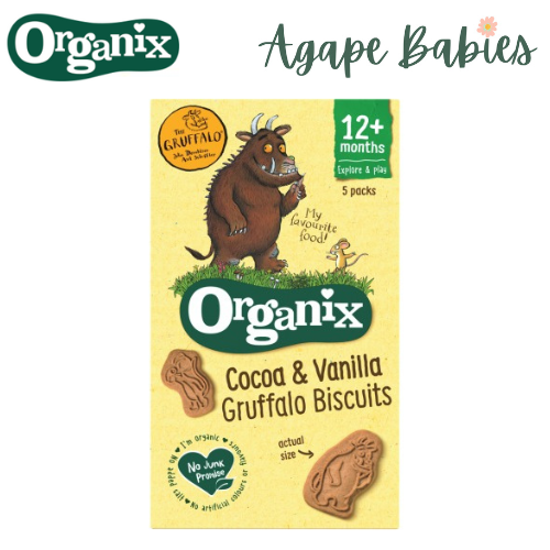 Organix Gruffalo Cocoa & Vanilla Biscuits, 5 x 20 g Exp- 10/24