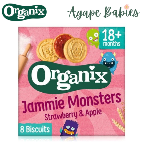 Organix Jammie Monsters- Strawberry & Apple, 64 g Exp: 12/24