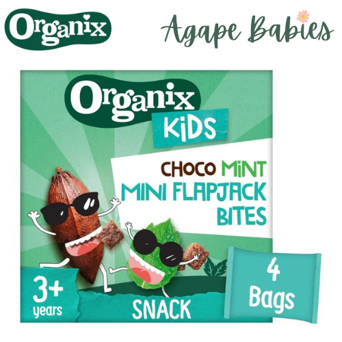 Organix Kids Choco & Mint Mini Flapjack Bites, 4 x 23 g. Exp- 06/24