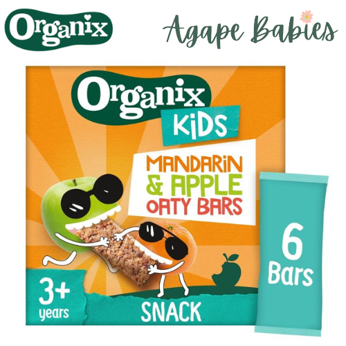 Organix Kids Mandarin & Apple Oaty Bars, 6 x 23 g. Exp-03/24