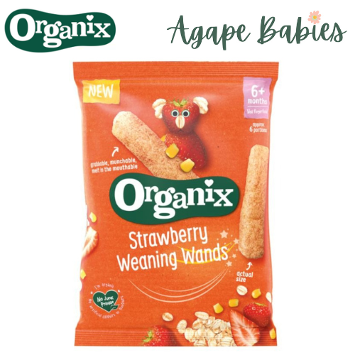 Organix Strawberry Weaning Wands, 25 g. Exp- 07/24