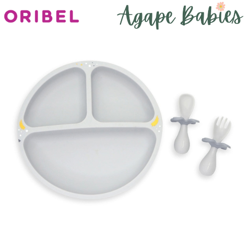 Oribel Cocoon Z Serveware - Fork, Spoon & Plate - Grey