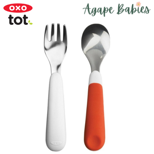 OXO Fork & Spoon Set - Aqua/Pink/Green/Orange