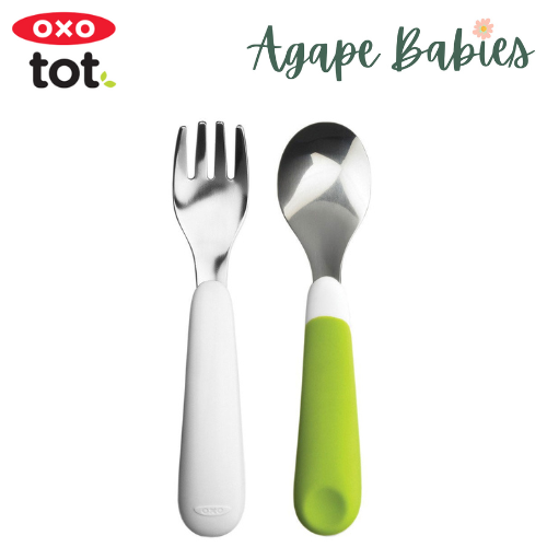 OXO Fork & Spoon Set - Aqua/Pink/Green/Orange