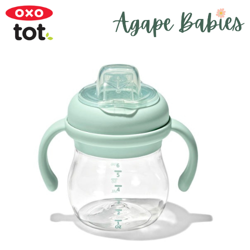 OXO Tot Transitions Soft Spout Sippy Cup With Removable Handles 6oz - Opal