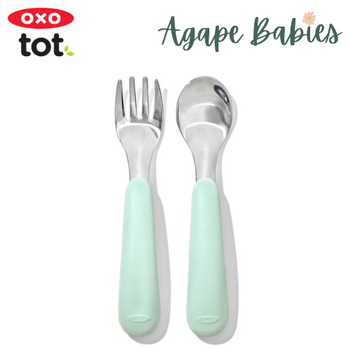 OXO Tot Fork & Spoon Set - Opal