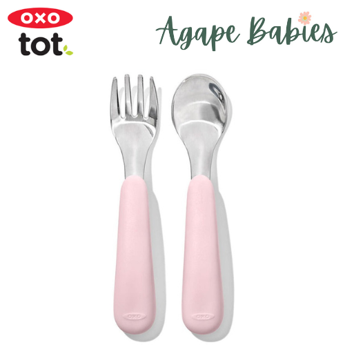 OXO Tot Fork & Spoon Set - Blossom