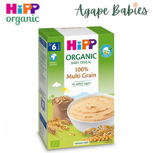 Hipp Organic Baby 100% Multigrain Cereal  Without Milk no added sugars 200g (6 Months Up)  Exp: 11/25