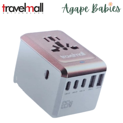 Travelmall GaN 65W PD High Performance  6 USB Travel Adaptor -2 Colors