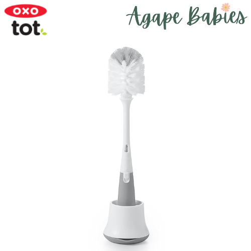 OXO Tot Bottle Brush With Detail Cleaner & Stand - Grey