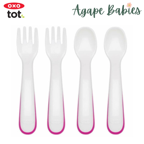 OXO Tot Fork & Spoon Training Set - Pink