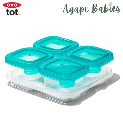 OXO TOT Silicone Baby Blocks 4oz - Teal