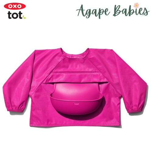 OXO TOT Sleeved Bib - PINK