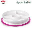 OXO Tot Stick & Stay Suction Divided Plate - Pink
