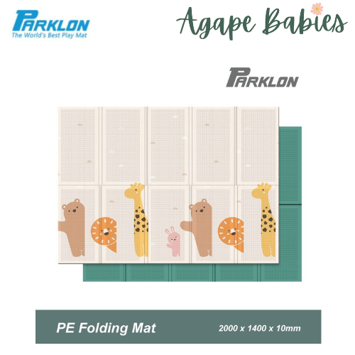 Parklon PE Folding Mat Hello Zoo (Size: 2000 x 1400mm)