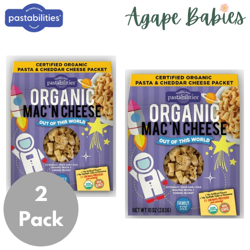 [2-Pack] Pastabilities Organic Shaped Pasta (Mac N Cheese) 284g - Out Of This World