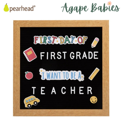 Pearhead First Day of School Letterboard Set with Stickers