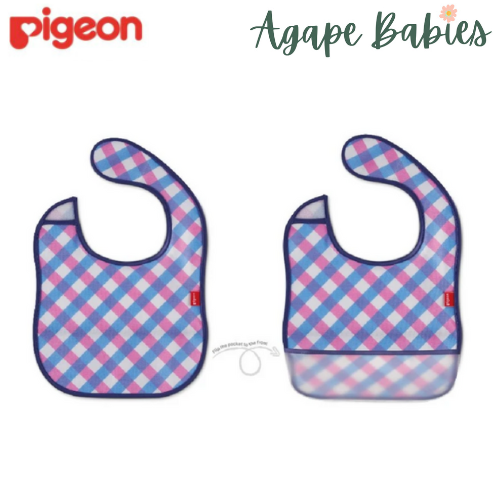 Pigeon 2 Way Baby Bib / Check (JP)