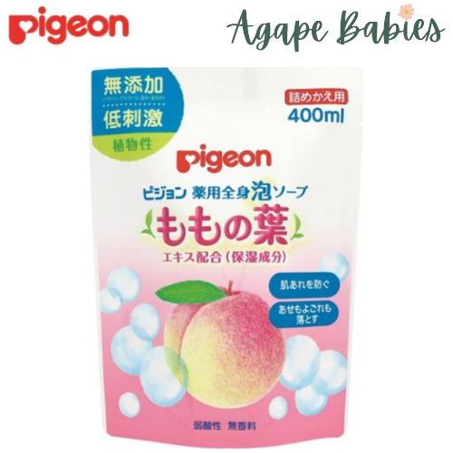 Pigeon Baby Body Foam Soap 400ml (Peach Leaf) Refill, (JP)