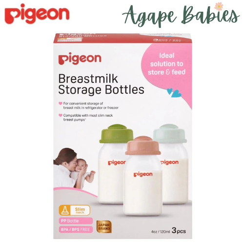 Pigeon Breastmilk Storage Bottles 120ml/4oz (3pcs)