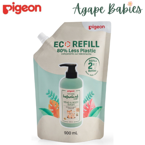 Pigeon Natural Botanical Baby Head & Body Wash Refill 900Ml