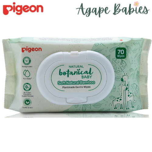 Pigeon Natural Botanical Baby Plantmade Gentle Wipes - 70 Wipes