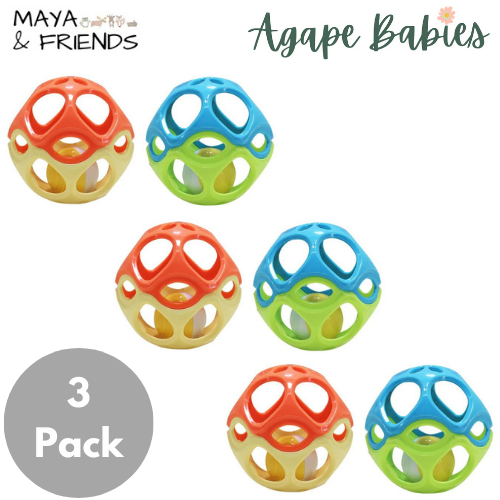 [3 Pack] Maya & Friends Easy Grasp Oball - 3 Types