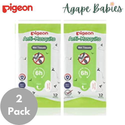 [2-Pack] Pigeon Anti-Mosquito Wet Tissues (12sx2packs)