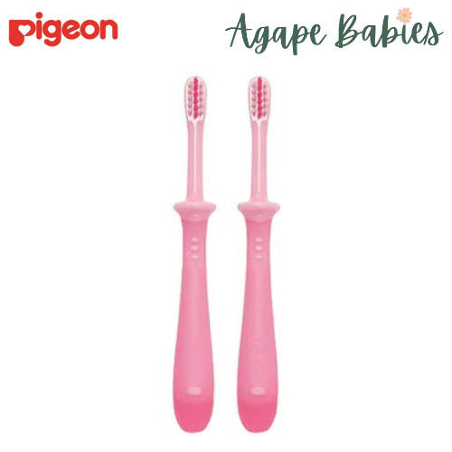 [Pack of 2 Pcs] Pigeon Training Toothbrush Lesson 4 - Pink (Made In Japan)