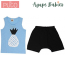 Puco Premium Sleeveless Set Pineapple Blue - 4 Sizes!