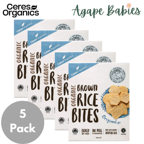 [5 Pack] Ceres Organics Rice Bites Sea Salt - 100g