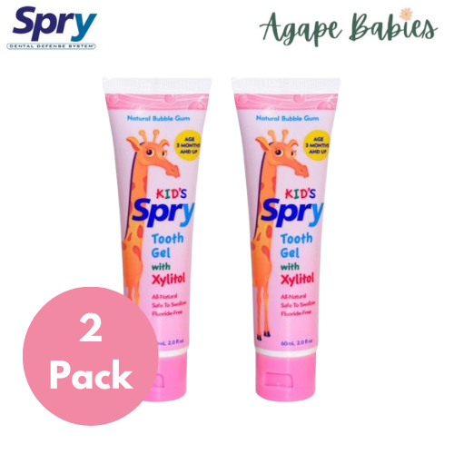 [2-Pack] Spry Toothpaste - Bubblegum