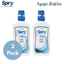 [Bundle Of 2] Spry Natural Coolmint Oral Rinse Made with Xylitol (Low-Alcohol) (473ml x 2)
