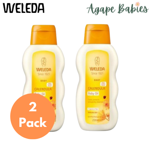 [2 Pack] Weleda Calendula Baby Oil,  200ml Exp: 06/25