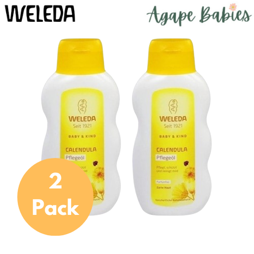 [2 Pack] Weleda Calendula Baby Oil, Fragrance Free, 200ml Exp: