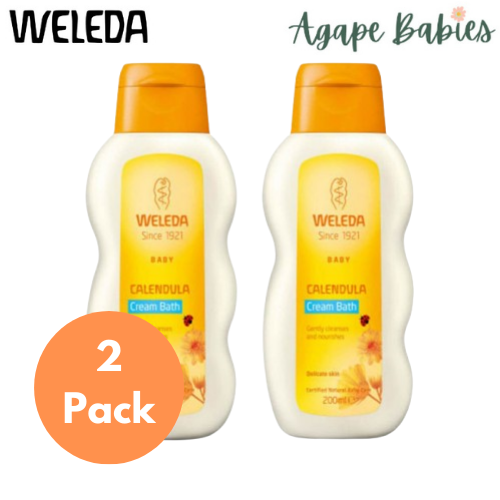 [2 Pack] Weleda Calendula Cream Bath, 200ml Exp: